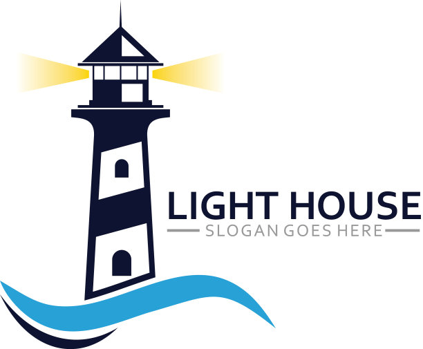 灯塔标志设计模板图标图片下载
