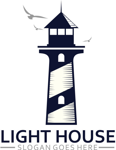 灯塔标志设计模板图标图片下载