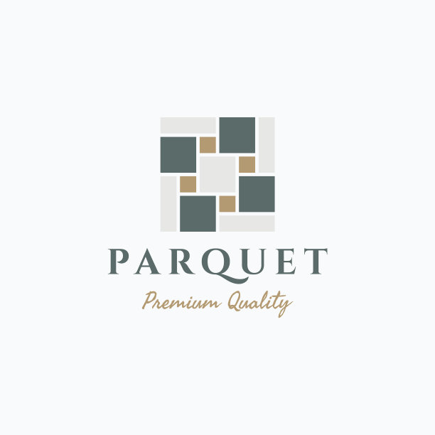 极简拼花地板乙烯基瓷砖标识设计图片下载