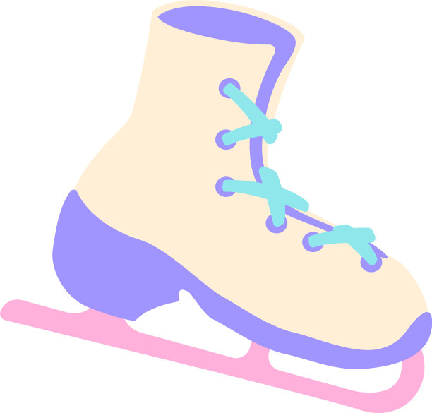 冰鞋平面抽象元素图片下载