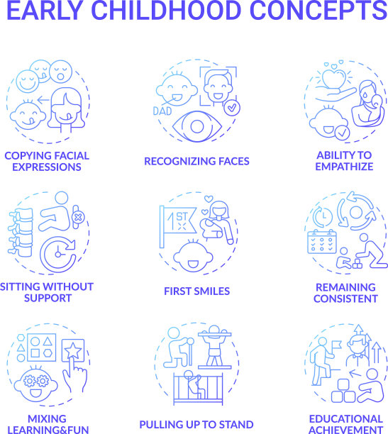 幼儿发展蓝色梯度概念图片下载