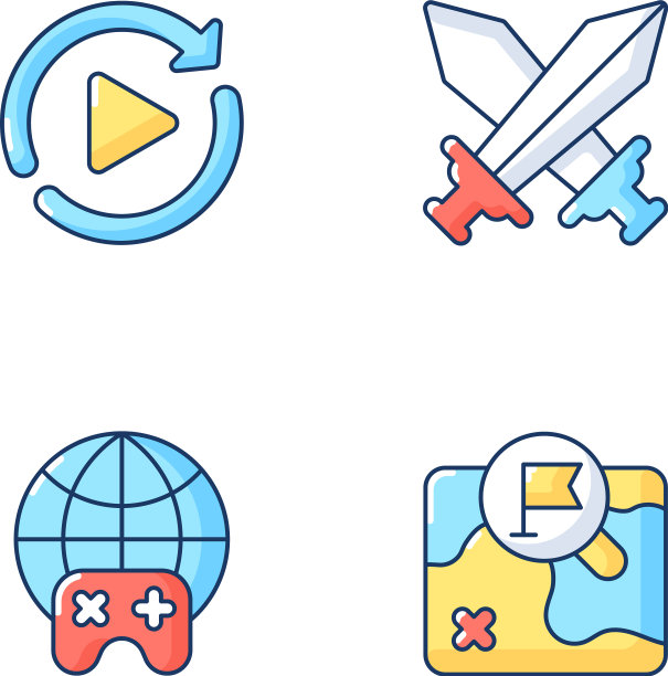 虚拟娱乐RGB颜色图标设置图片下载