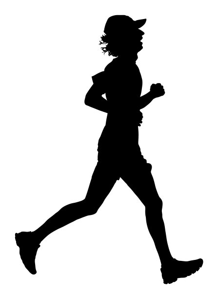 马拉松运动员跑步剪影锻炼人图片下载