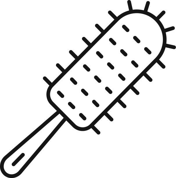 头发梳图标轮廓风格图片下载