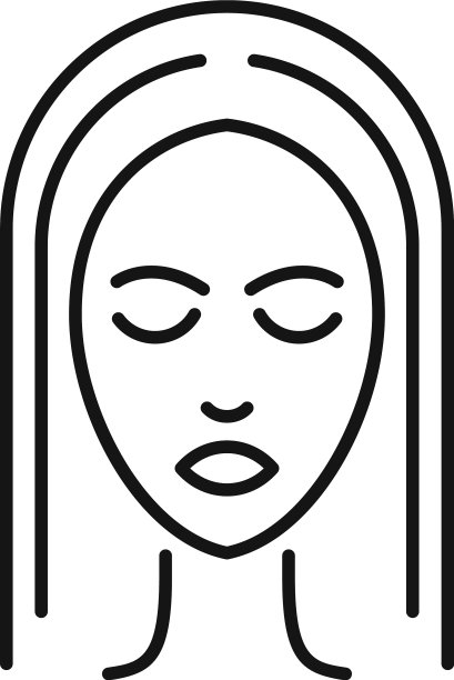 面部美容图标轮廓风格图片下载