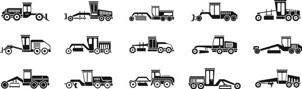平地机卡车图标设置简单风格图片下载