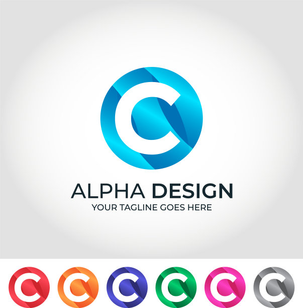 C字母创意标志设计理念图片下载