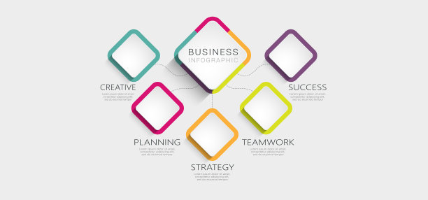 摘要三维信息图模板有5个步骤图片下载