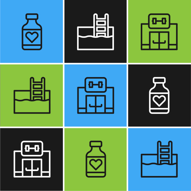 设线维生素丸健身和游泳图片下载