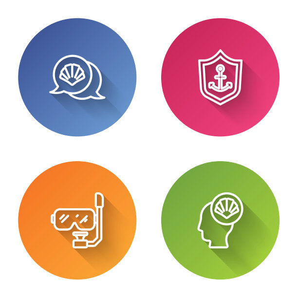 在护盾内放线扇贝海贝锚图片下载