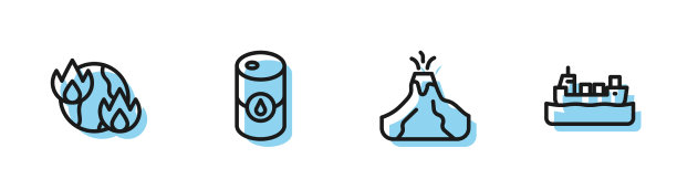 设线火山喷发与熔岩全球图片下载