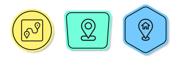 设定线路位置，路线位置和房子位置图片下载