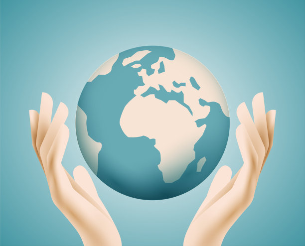 地球地球在人类手中。全球环境或生态或支持概念。矢量图图片下载