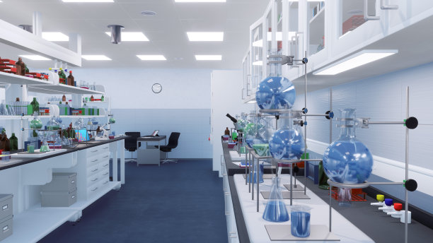 空旷的科研实验室内部3D图片下载