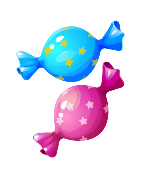 卡通糖果可爱的糖果包装在明亮的粉红色图片下载