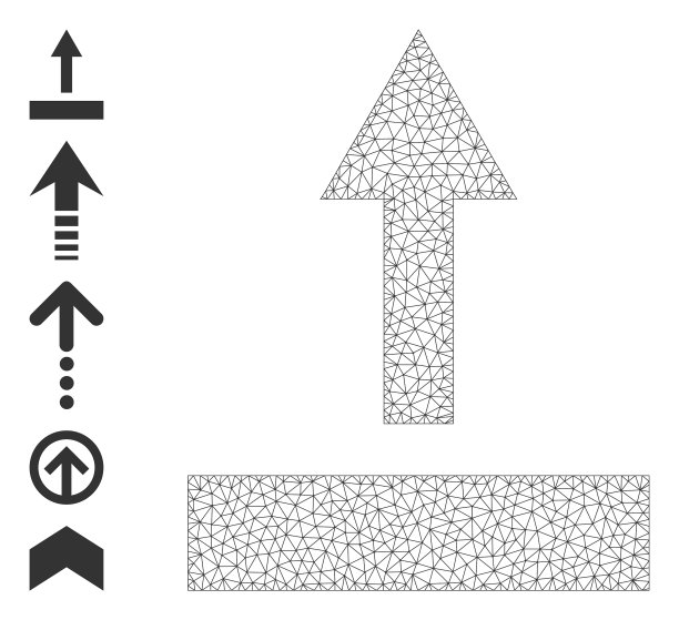 多边形网络拉出图标与简单的字形图片下载