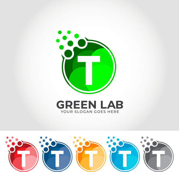 T字母实验室创意logo设计理念图片下载