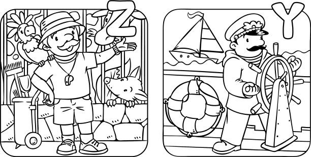 ABC人专业涂色书集图片下载