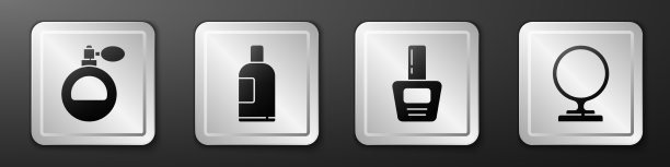 设置香水瓶、洗发水、指甲油瓶图片下载