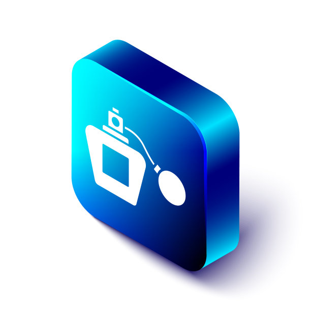 等距香水图标孤立在白色图片下载