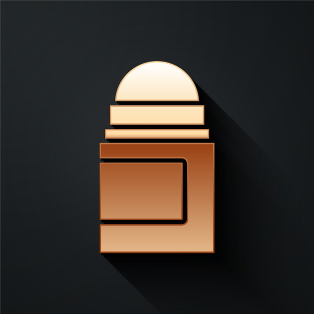 黄金止汗除臭卷图标隔离图片下载