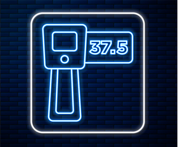 发光氖气线数字无触点温度计图片下载