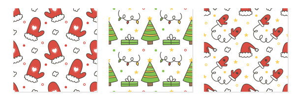 设置涂鸦圣诞图案背景图片下载