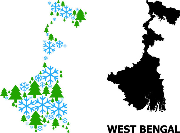 西孟加拉邦冬季组成地图图片下载