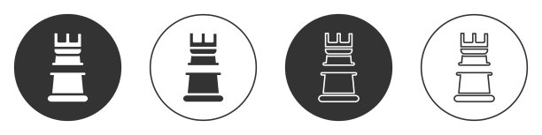 黑人商业战略图标孤立于白人之上图片下载