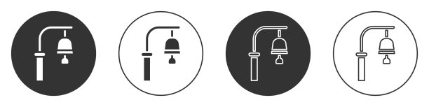 黑色火车站钟图标孤立在白色上图片下载