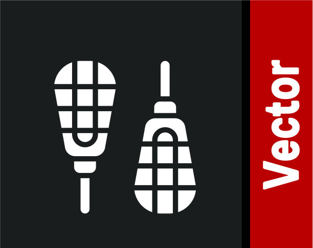 白色雪鞋图标孤立在黑色背景图片下载