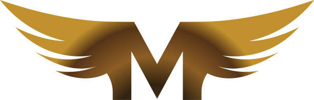 M翼字母标志设计模板图片下载