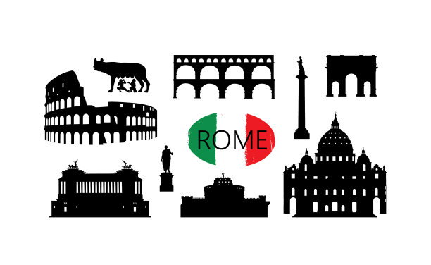 罗马旅游地标设置意大利著名景点图片下载