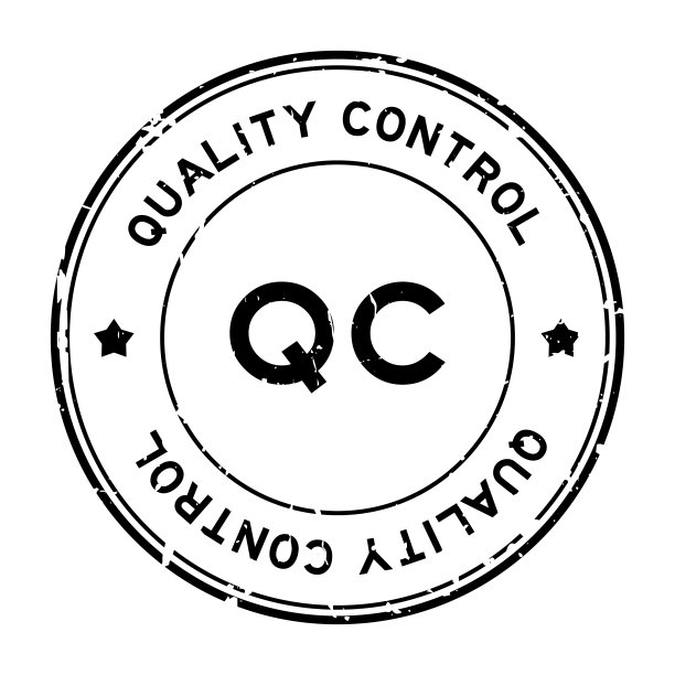 垃圾黑QC质量控制字圆形橡胶印章印章上的白色背景图片下载