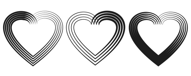 心条纹图标设置与画笔绘画图片下载