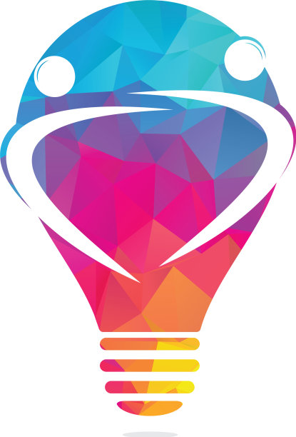 人字灯泡形状概念标志图片下载