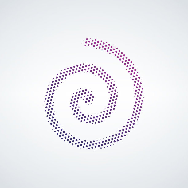 抽象的圆形螺旋旋转网点形式图片下载