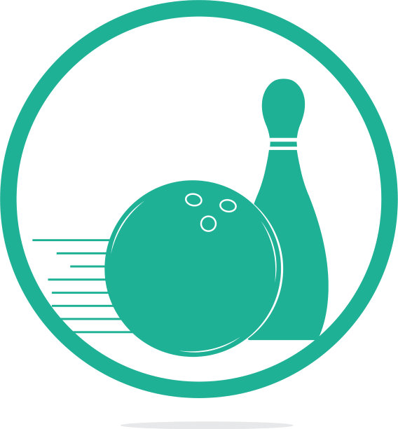 风格保龄球标志图标和符号图片下载