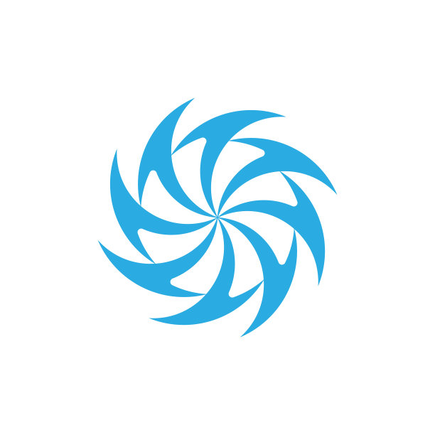 圆形曲线箭头旋转设计logo图片下载