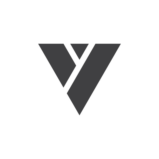简约几何三角形字母V标志图片下载