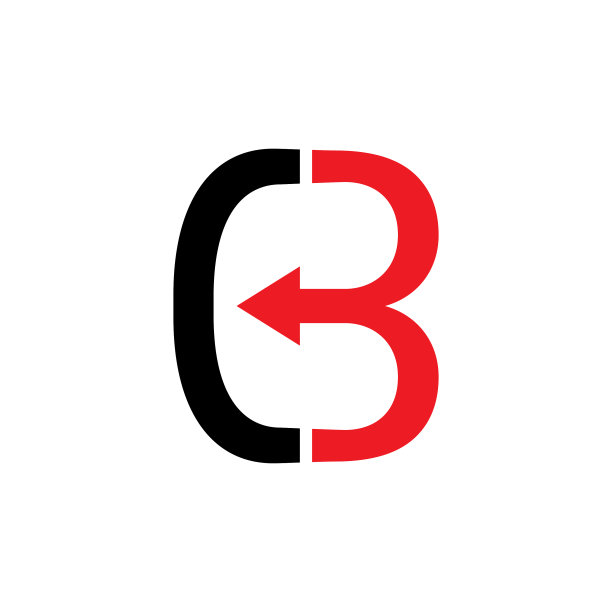 抽象字母cb曲线线箭头简单标志图片下载