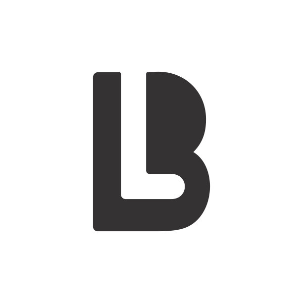 抽象简约字母LB标志图片下载