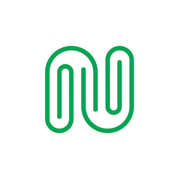 字母回形针设计标志图片下载