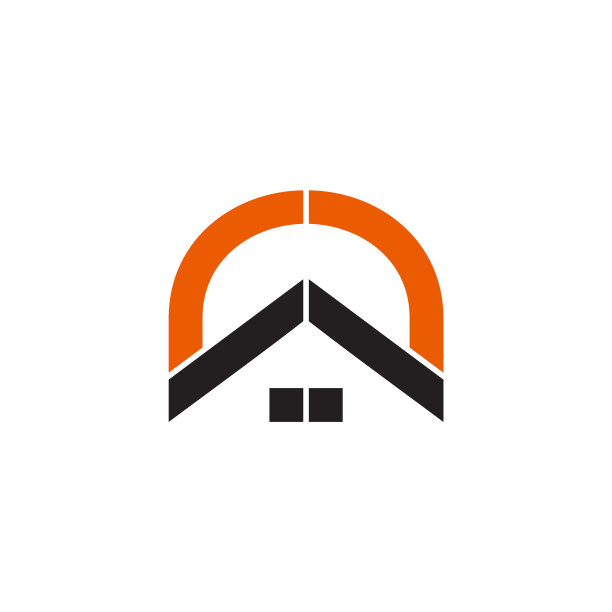 抽象家居太阳几何简单线条标志图片下载