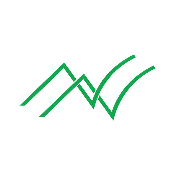 抽象山绿草标志标志图片下载