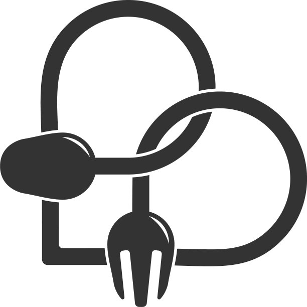 符号字母b匙叉抽象线条设计图片下载