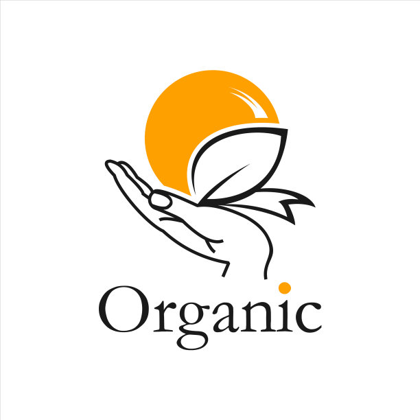 有机生长关爱自然标志图片下载