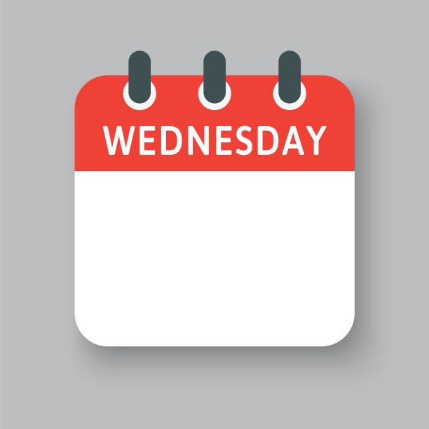 图标日历页天星期周三图片下载
