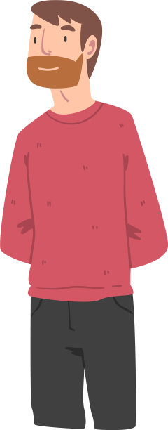 穿着毛衣的蓄着胡须的欧洲男性外表图片下载