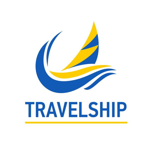 亮蓝色快艇标志设计现代标志图片下载